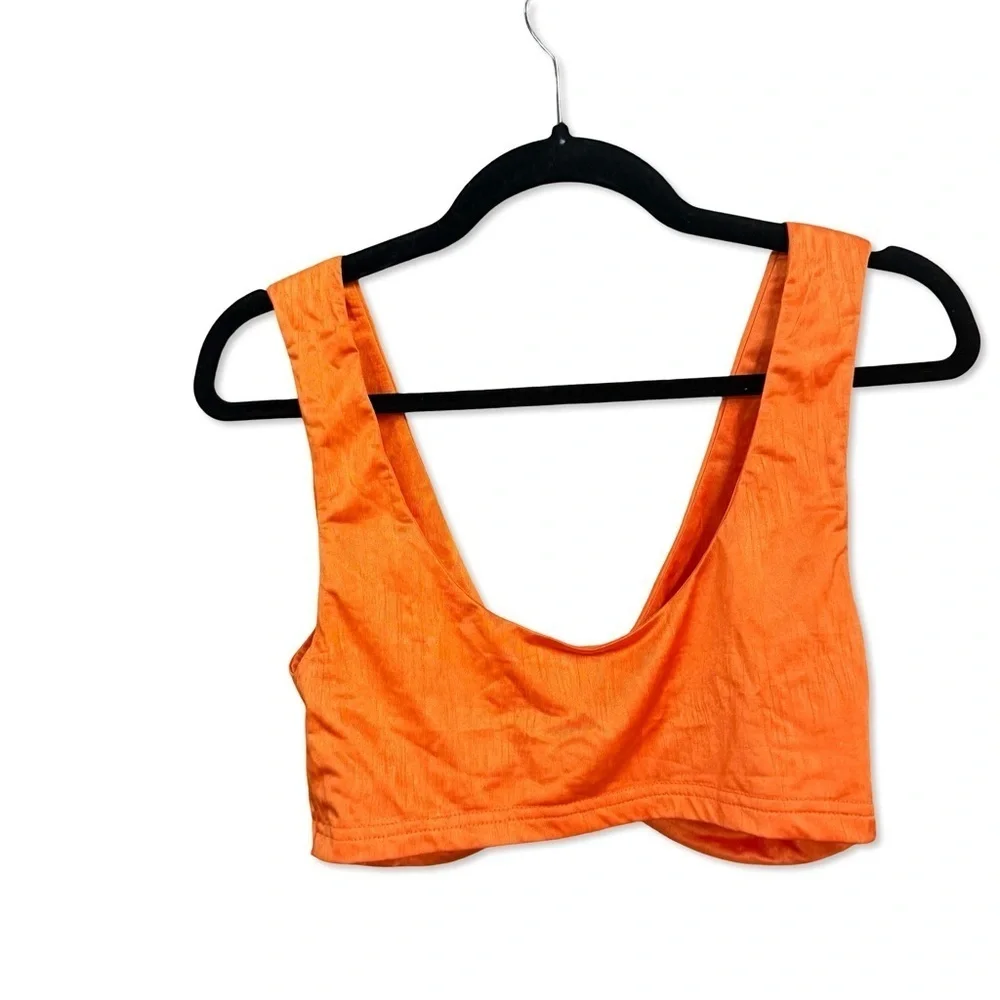 Superdown joana maxi skirt set Orange 2 piece crop top stretch Revolve L